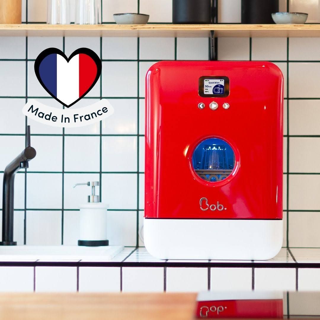 Daan Tech Mini lave-vaisselle Bob - Rouge et Blanc - 3,9 L(Rouge/Blanc)