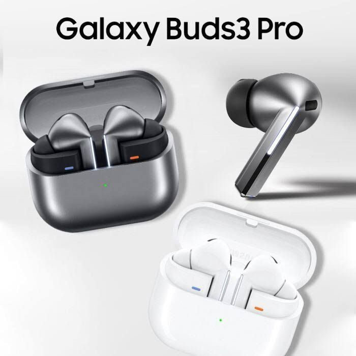 100% Original Samsung Galaxy Buds3 Pro Sm-r630 Ecouteurs Bluethooth(Gris/Blanc)