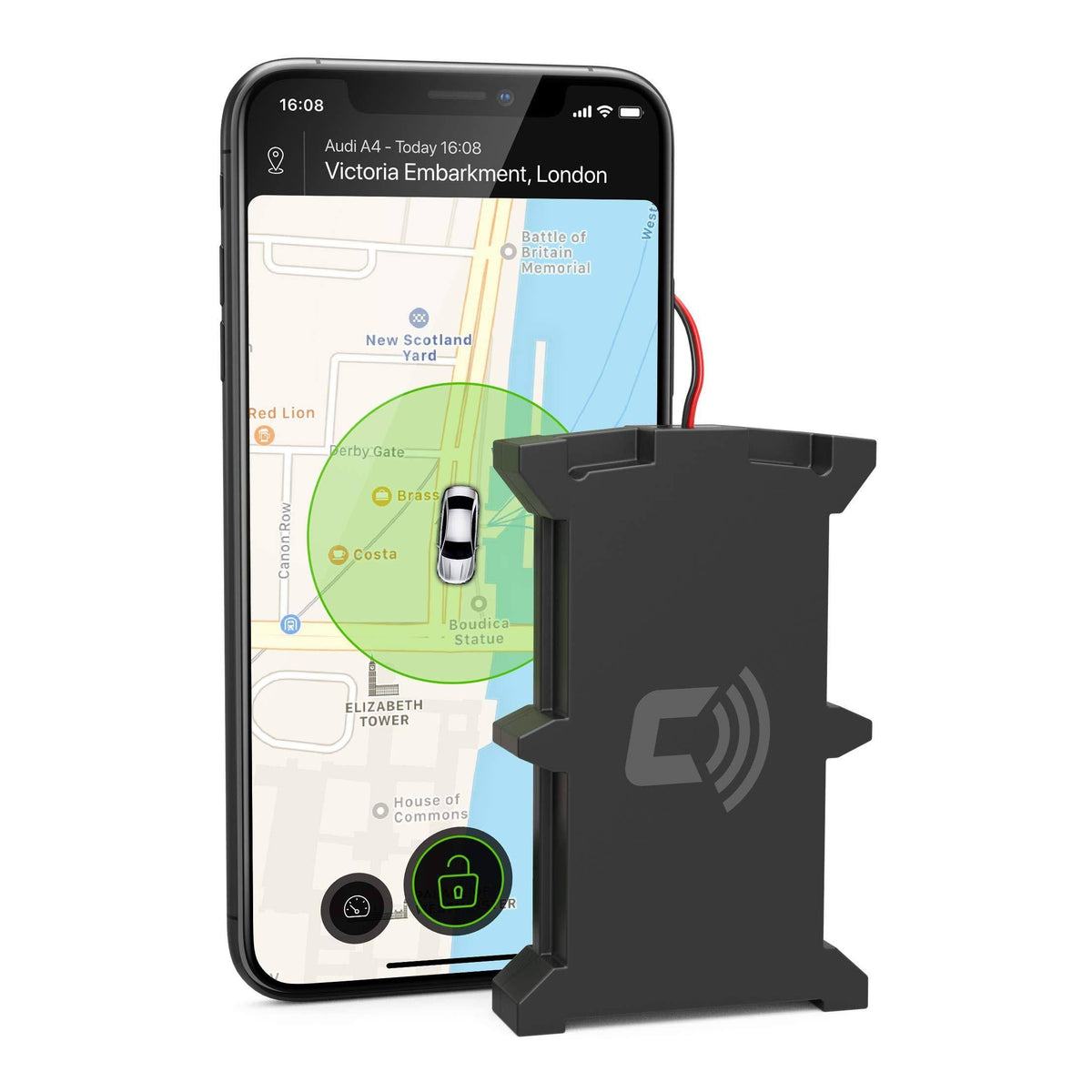 Basic Traceur GPS Voiture. Alarme Voiture Antivol Voiture. Trace Votre Voit... Carlock(Noir)