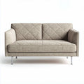 Canapé en tissu beige avec structure métallique dimensions 180 x 90 x 85cm