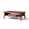 Table basse en bois avec tiroir 120 x 70 x 40cm finition marron