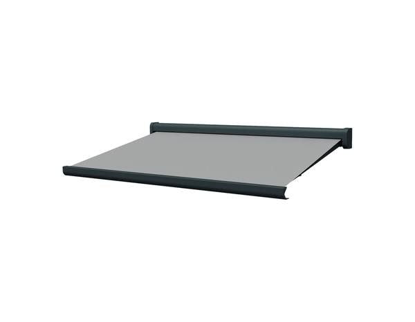 brico dépôt Store banne motorisé avec cassette L. 300 x H. 25 cm x L. 400 cm Gris(Gris/Noir)