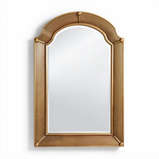 Miroir en métal doré avec cadre strié dimensions 80 x 50 x 3cm