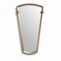 Miroir en métal doré de forme élégante 50 x 30 x 5cm pour décoration intérieure