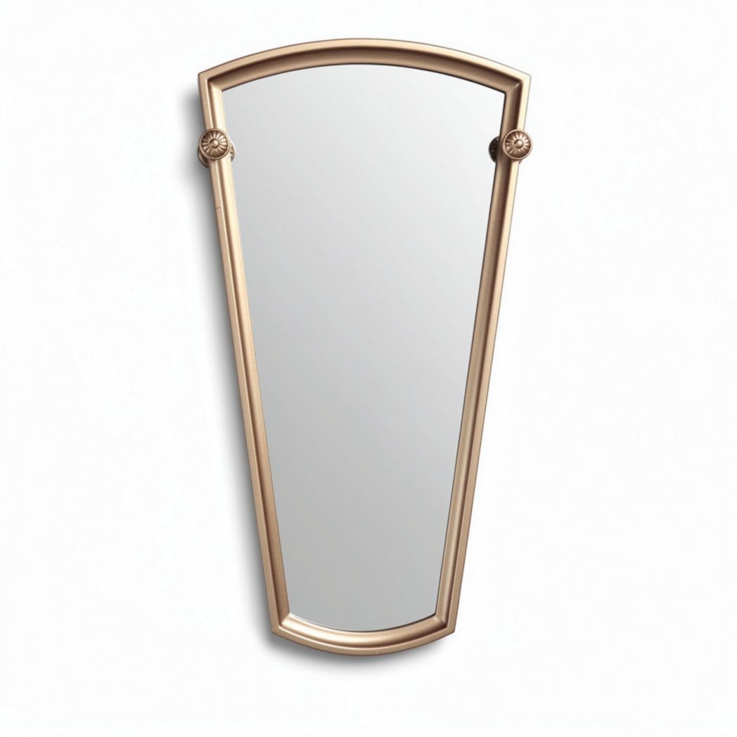 Miroir en métal doré de forme élégante 50 x 30 x 5cm pour décoration intérieure