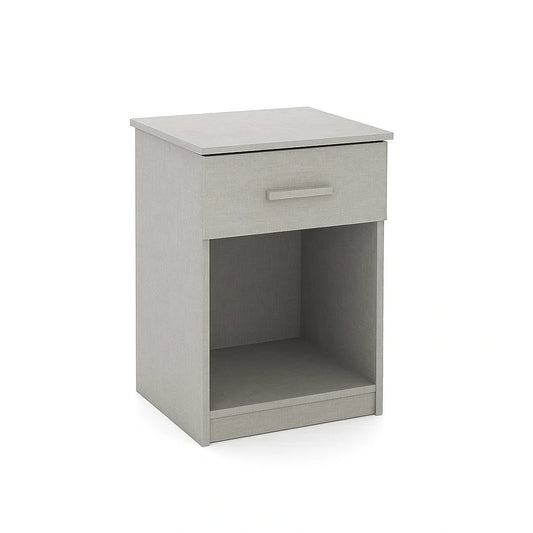 Table de chevet en bois aggloméré gris avec tiroir 45x34x60 cm(Gris)