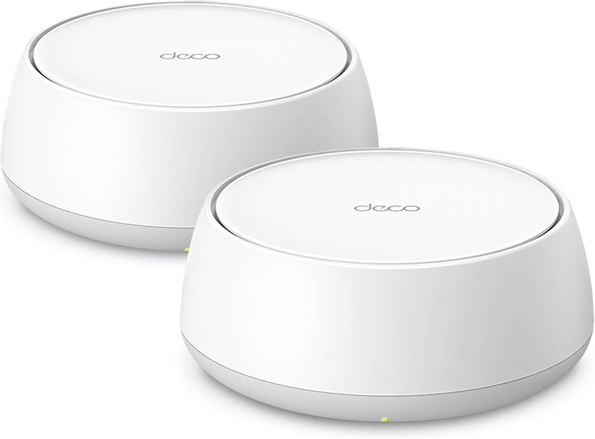 TP-Link Deco BE25(2-Pack) WiFi 7 Mesh BE3600 Bi-Bande, Port Ethernet 2,5G, Opération Multi-Liaison(MLO), Itinérance Transparente, Contrôle Parental, Compatible avec Toutes Les Box Fibre, WPA3(Blanc)