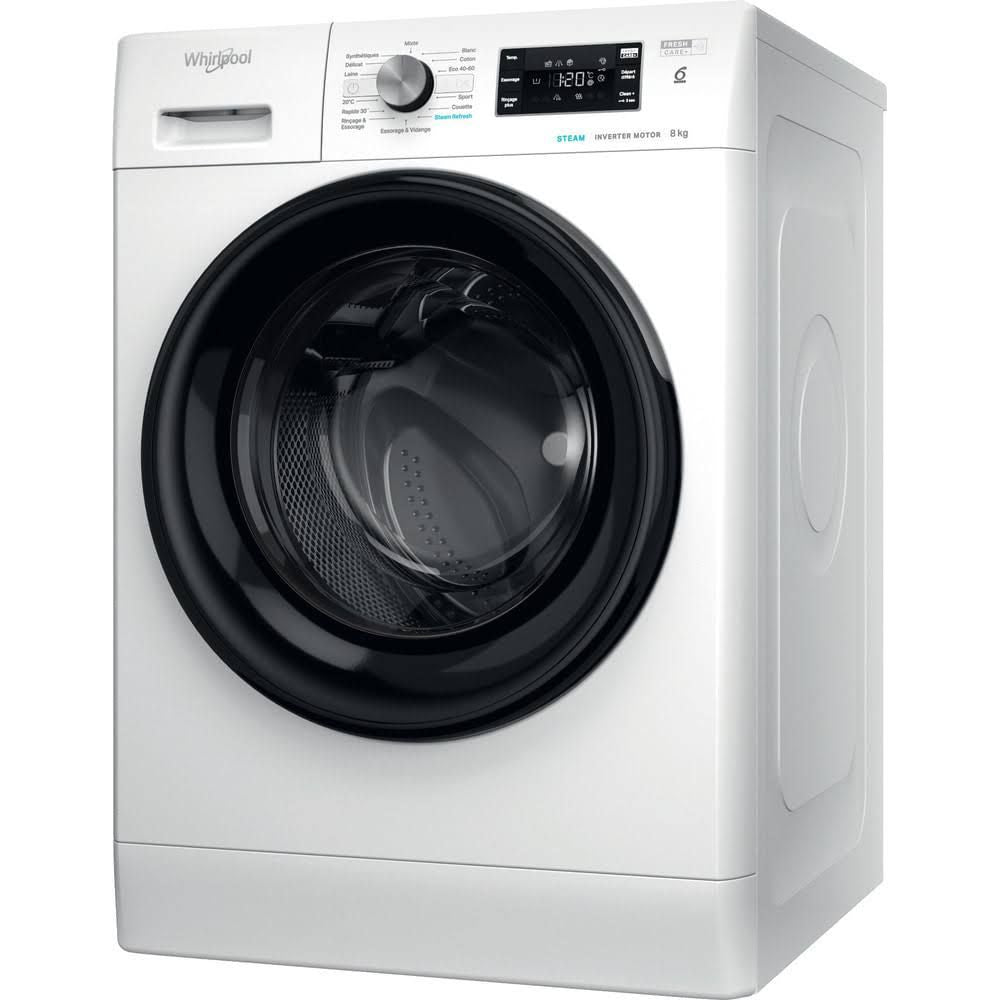 Lave linge hublot Whirlpool FFB8258BVFR(Blanc/Noir)