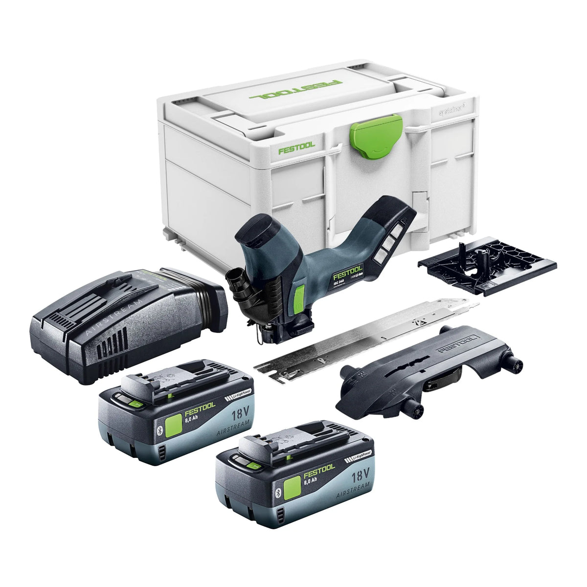 Festool ISC 240 EB-Basic Scie à isolation sans fil 18 V 240 mm + 2x batterie 8,0 Ah + chargeur rapide + Systainer(défaut)