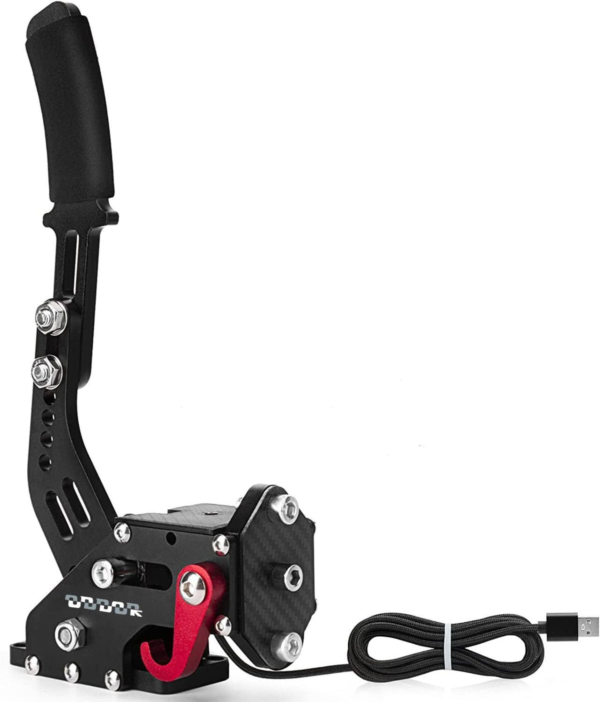 64Bit Frein à main PC USB Frein a main pour Lo Gitech G25 G27 G29 G920 G923 Thrust Master T300 T500 T248 T128 T80 TS-XW, Mettre à jour Sim Racing(Noir/Rouge)